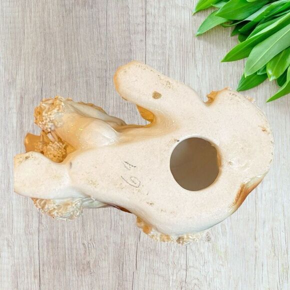 Vintage Porcelain Cocker Spaniel Dog Brown And White Spaghetti Trim Figurine - Picture 9 of 9